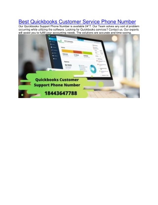 Best quickbooks customer service phone number