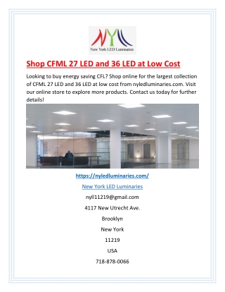 Shop CFML 27 LED and 36 LED at Low Cost