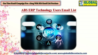 ABS ERP Technology Users Email List