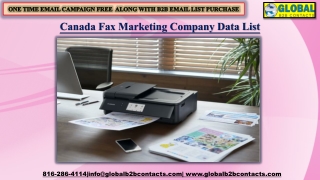 Canada Fax Marketing Company Data List