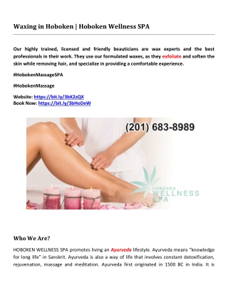 Waxing in Hoboken | Hoboken Wellness SPA