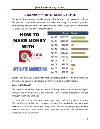 Make money online with ClickBank Affiliate