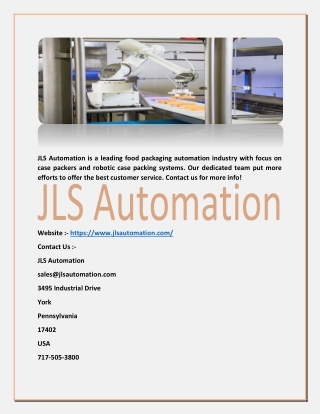 food packaging automation - jlsautomation.com