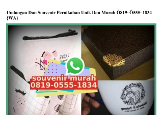 Undangan Dan Souvenir Pernikahan Unik Dan Murah Ö819-Ö555-1834[wa]