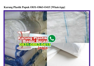 Karung Plastik Pupuk Ö831 Ö863 Ö415[wa]