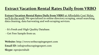 Extract Vacation Rental Rates Daily from VRBO