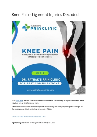 Knee Pain | Knee Pain Doctor in Lucknow