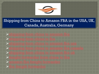 shipping from china to amazon fba