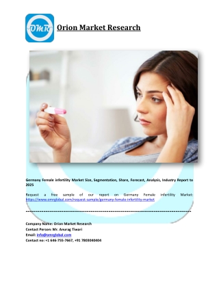 Germany Female infertility Market Size, Share and Forecast 2019-2025