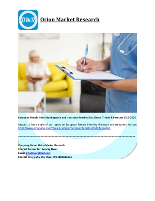 European Female infertility diagnosis and treatment Market Size, Share and Forecast 2019-2025