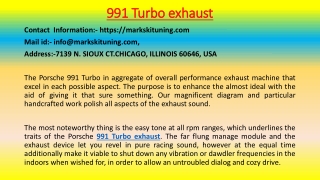 Here Is What You Should Do for Your 991 Turbo exhaust