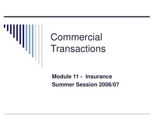 Commercial Transactions