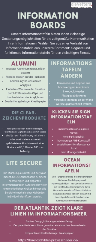 Deutsche Feinste Informationstafeln in München