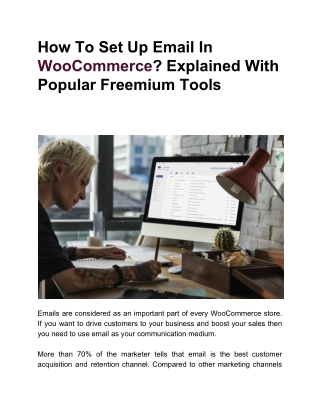 How To Set Up Email In WooCommerce? Explained With Popular Freemium Tools