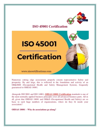 ISO 45001 Certification