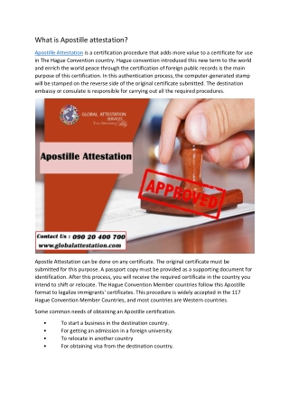 What is Apostille attestation?