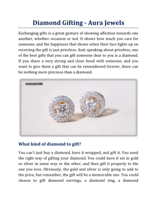 Diamond Gifting - Aura Jewels