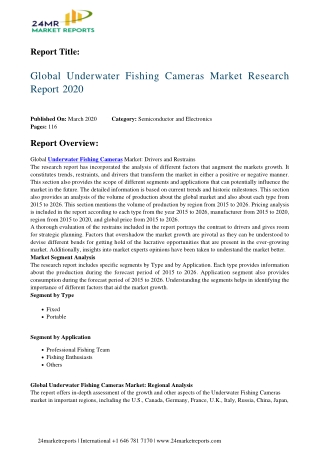 Underwater Fishing Cameras Market Research Report 2020