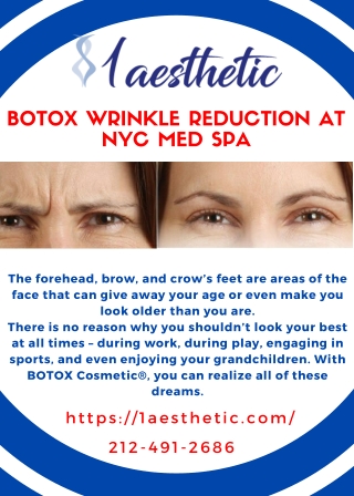 Botox Wrinkle Reduction at NYC Med Spa | Botox Doctor NYC