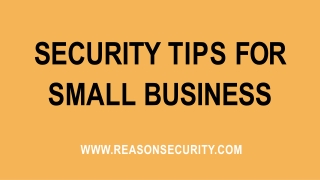 Security Tips For Small Business
