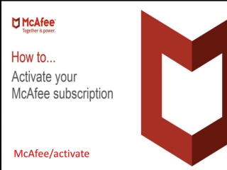 How to activate your McAfee subscription