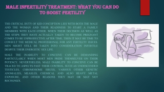 Male Infertility Treatment: What You Can Do To Boost Fertility