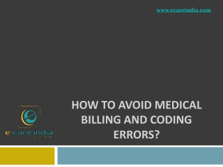 How to Avoid Medical Billing and Coding Errors?