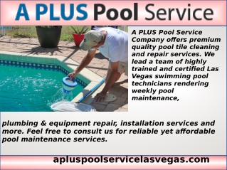 Swimming Pool Tile Cleaning Las Vegas