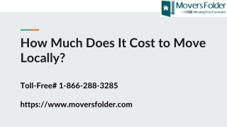 How Much Does It Cost to Move Locally? 