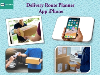 Delivery Route Planner App iPhone