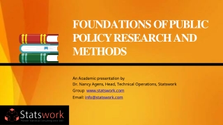 Foundations Of Public Policy Research And Methods - Statswork