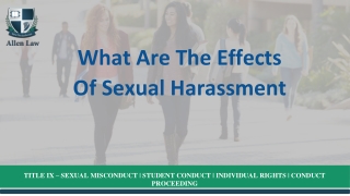 What Are The Effects Of Sexual Harassment