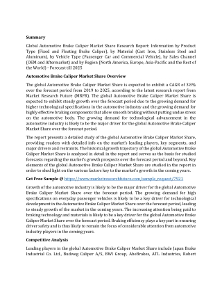 Automotive Brake Caliper Market Share