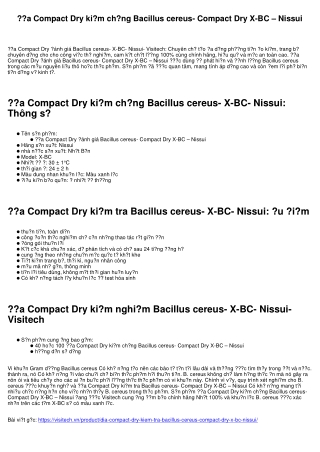 Đĩa Compact Dry kiểm chứng Bacillus cereus- Compact Dry X-BC – Nissui