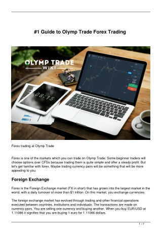 Guide to Olymp Trade Forex Trading