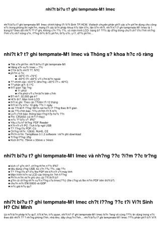 nhiệt kế tự ghi tempmate-M1 Imec