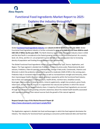 Functional Food Ingredients Market Report to 2025- Explains the industry throughlly?