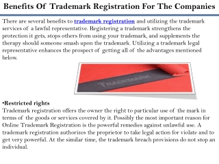 Benefits Of Trademark Registration For The Companies