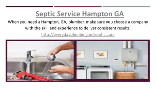 Septic Service Hampton GA