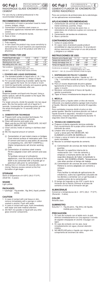 How to Use Gold Label 1 Instructions by GC India Dental.