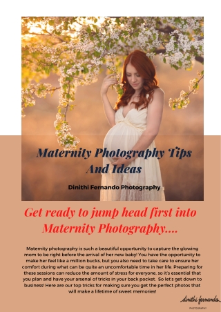 Get the Best Maternity Photography Tips