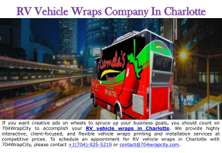 RV Vehicle Wraps Company In Charlotte