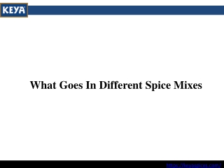 What Goes In Different Spice Mixes