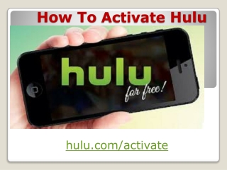 How to activate hulu