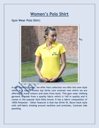 Women's Polo Shirts in London, UK