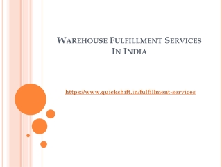 BENEFITS AND OTHER FAQS ON FULFILLMENT SERVICES