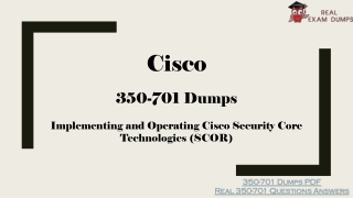 Latest Cisco 350-701 Dumps,Verified Study Material 2020 Realexamdumps.com