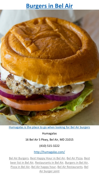 Burgers in Bel Air