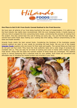 HiLands Foods - Islander Foods