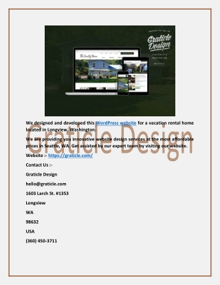 The Country House Vacation Rental Web Design